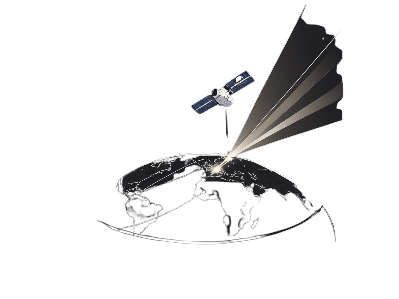 Earth_And_satellite_Telephent